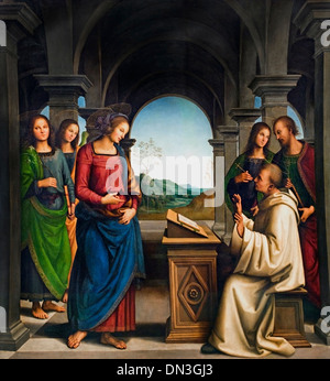 Die Vision Saint Bernard von Pietro Perugino 1450-1523 Italien Italienisch Stockfoto