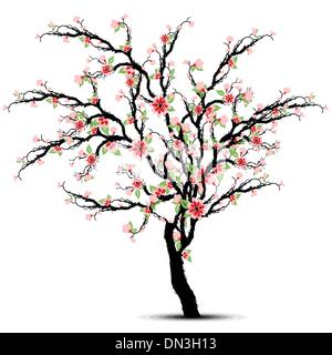 Kirschblüten Baum Stock Vektor