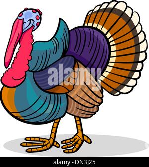 Türkei Farmdarstellung Vogel Tier cartoon Stock Vektor