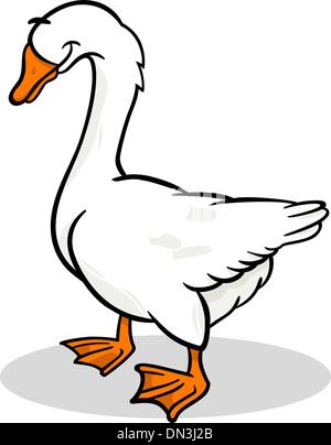 Gans Farmdarstellung Vogel Tier cartoon Stock Vektor