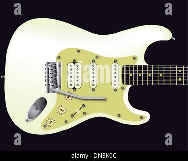 Solid-Body e-Gitarre Stock Vektor