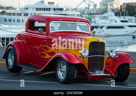 1932 Ford Coupe Oldtimer Automobil in Deuce Tage Hot Rod Show-Victoria, British Columbia, Kanada. Stockfoto