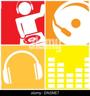 DJ-Symbole Stock Vektor