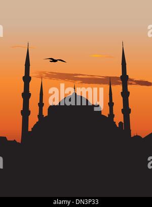 Blaue Moschee in Istanbul Stock Vektor