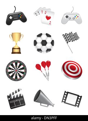Spiele icons Stock Vektor