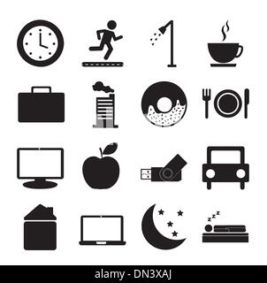 tägliche routine Stock Vektor