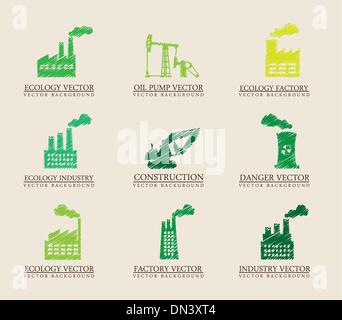 Industrie-Ikonen Stock Vektor