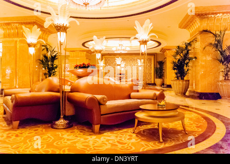 Foyer/Lobby des Emirates Palace Hotel in Abu Dhabi Stockfoto