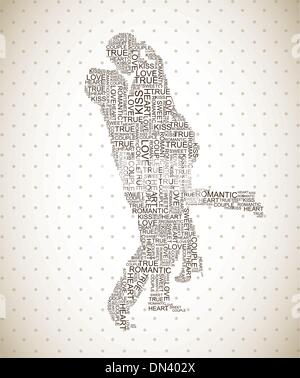 paar Form von Buchstaben Stock Vektor