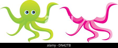 Oktopus-cartoon Stock Vektor