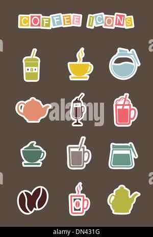 Kaffee-Symbole Stock Vektor