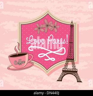 Liebe paris Stock Vektor