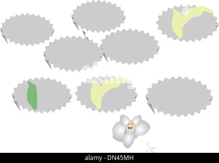 Culorful Thai gedämpft Cupcake auf weißem Hintergrund Stock Vektor