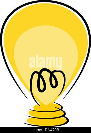 Denke Idee Lampe Abbildung Stock Vektor