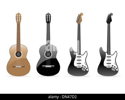 Vektor-Gitarren Stock Vektor
