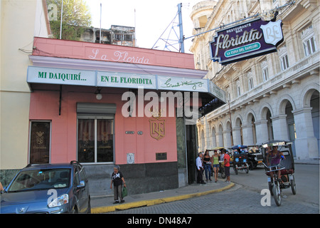 Restaurante Bar El Floridita, Calle Obispo, Alt-Havanna (La Habana Vieja), Kuba, Karibik, Mittelamerika Stockfoto