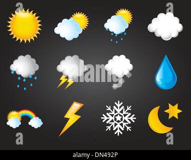 Symbole, die klimatischen Stock Vektor