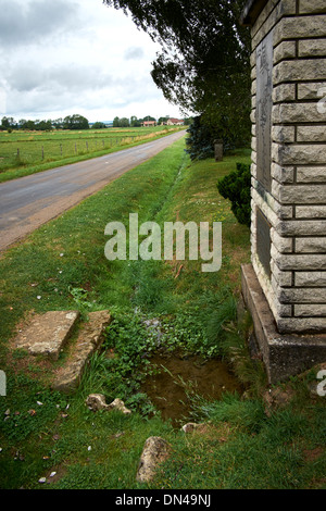 Die Quelle des Flusses Meuse (Maas) in Pouilly-En-Bassigny, Frankreich Stockfoto