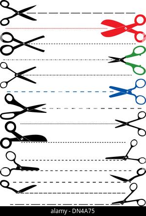 Vektor-Set Schneiden Schere Stock Vektor