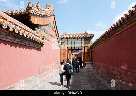 Wände im Inneren der verbotenen Stadt, Peking, China Stockfoto