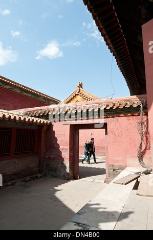 Wände im Inneren der verbotenen Stadt, Peking, China Stockfoto