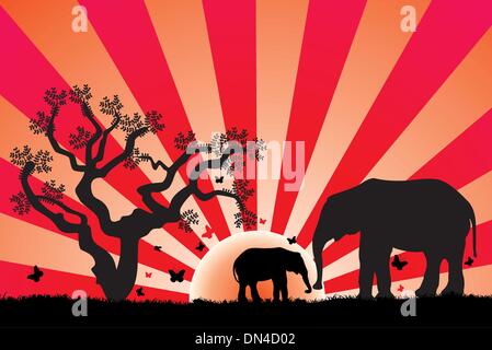 Vektor-Elefanten Stock Vektor