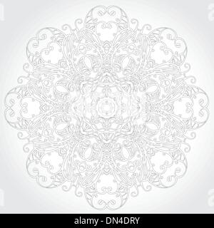 Dekorative Runde Spitze Blumenmuster Stock Vektor