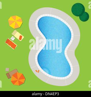 Schwimmbad Stock Vektor