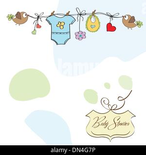 Baby Boy-Dusche-Karte Stock Vektor