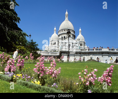 Die Basilika des Heiligen Herzens von Paris (Basilika Sacre Coeur), Paris, Frankreich Stockfoto