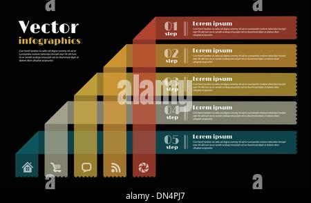 Moderne Design-Vorlage für Infografiken Stock Vektor