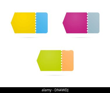 Groovy Pfeil Etiketten Stock Vektor