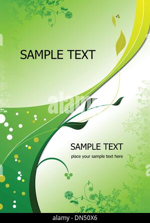 Gelb grün abstrakten floralen Hintergrund. Vektor-illustration Stock Vektor