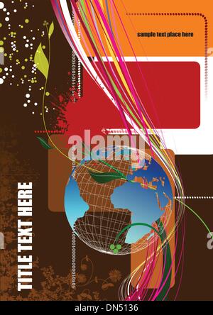 Abstrakter High-Tech-Hintergrund oder Abdeckung für Broschüre Stock Vektor