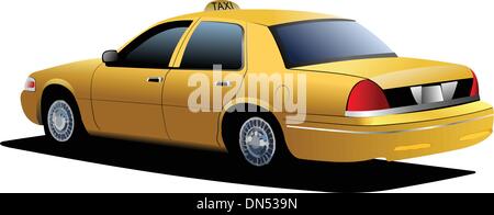 New York gelbes Taxi Cab. Vektor-illustration Stock Vektor