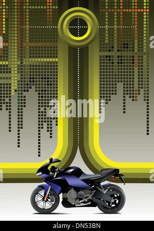 Abstrakte Hi-Tech-Hintergrund mit Motorrad Bild. Vektor Stock Vektor
