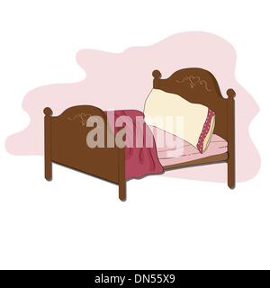 Kinder Bett Stock Vektor