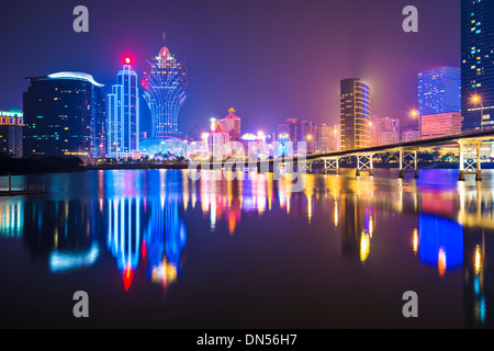 Skyline von Macau, China bei der Hochhaus-Casino-resorts. Stockfoto