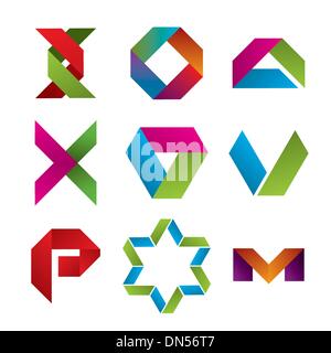 Sammlung von abstrakte Symbole des Bandes Stock Vektor