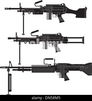 Maschinengewehr Stock Vektor