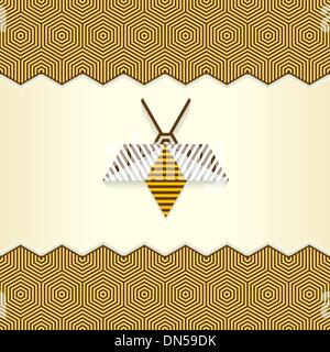 Abstrakte geometrische Biene Stock Vektor