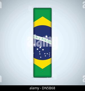 Brasilien Flagge Brasilien Alphabet Buchstaben Wörter Stock Vektor