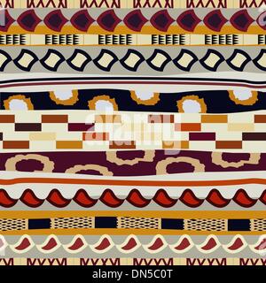Nahtlose Muster mit ethnischen Motiven. Tribal-Stil Stock Vektor