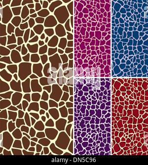 Vektor Giraffe Haut Texturen Stock Vektor