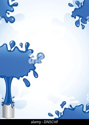 Blaue Tinte Splash Hintergrund. Stock Vektor