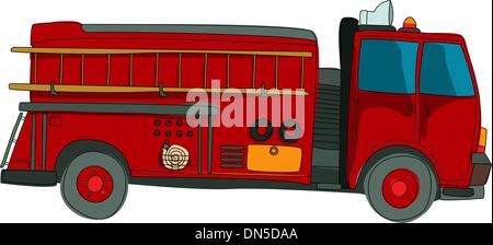 Feuer LKW-cartoon Stock Vektor
