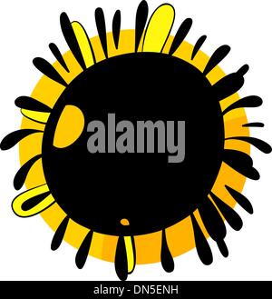 lustige Sonne Cartoon illustration Stock Vektor