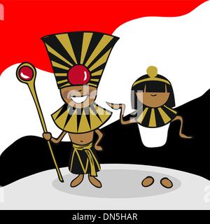 Herzlich Willkommen in Ägypten-Menschen Stock Vektor