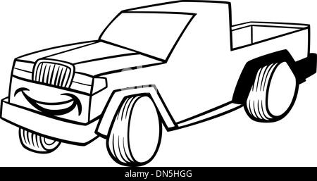 Pickup Auto Cartoon Malvorlagen Stock Vektor