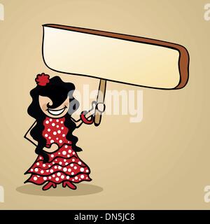 Herzlich Willkommen Sie in Spanien-Menschen-design Stock Vektor